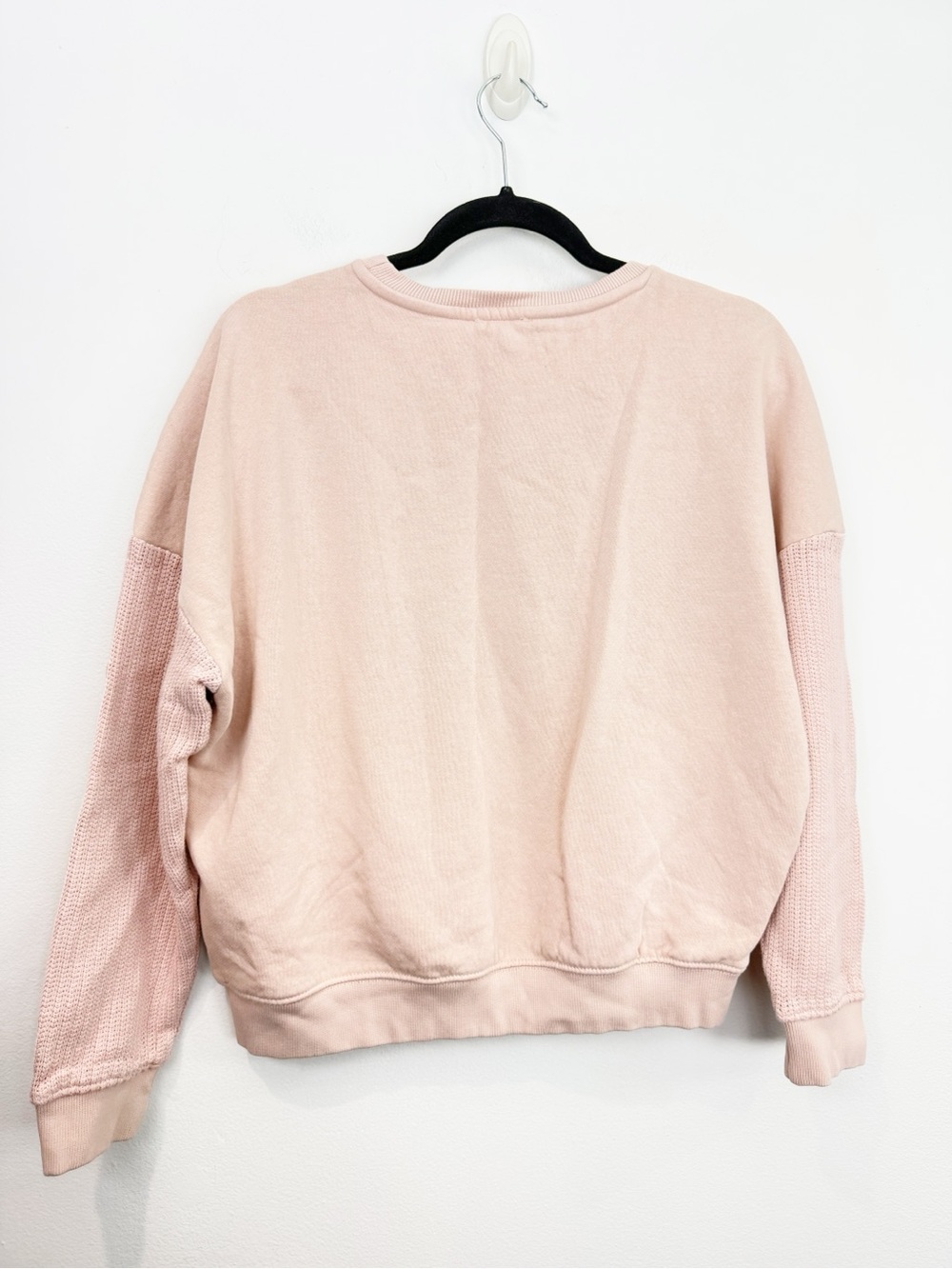 Anthropologie Pilcro Pink Mixed Rib Sweatshirt Size XXS - Picture 8 of 8